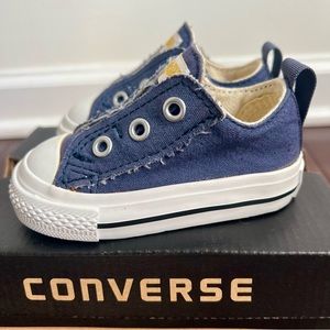 Converse Chuck Taylor All Star Slip On, Toddler Size 3, Navy Blue No Lace